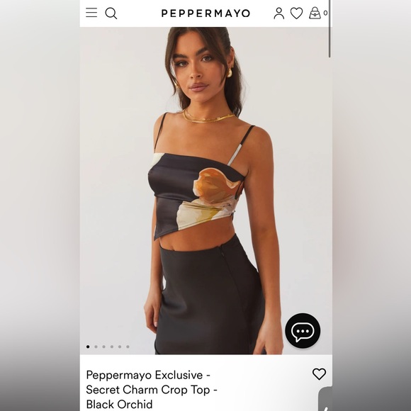 Peppermayo Exclusive - Secret Charm Crop Top - Black Orchid - Picture 1 of 7